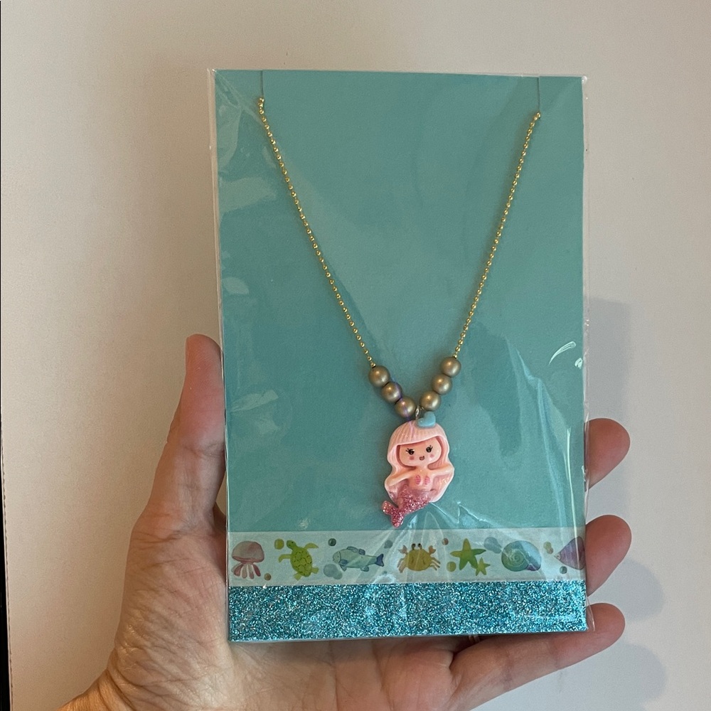 🆕 NWT- Mermaid Pendant Necklace for kids by Bottleblond Jewels